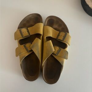 Yellow Suede Birkenstock Women